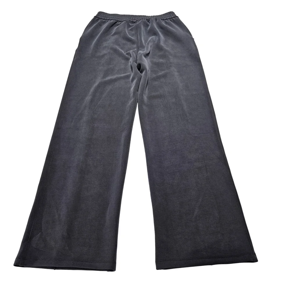 G4free Wide‎ Leg Lounge Pants Charcoal Gray Elastic Waist Comfort Size M